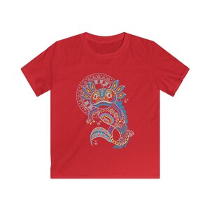 Kids Axolotl Shirt – Mexican Folk Art Ajolote Youth Graphic Tee