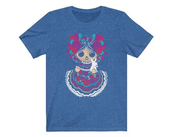 T-shirt longue noir avec poupée mexicaine - Manches longues - Taille S/M - Made in Mexico - Ay Guen : Achat occasion | T-shirts (femme) Noir Très bon état