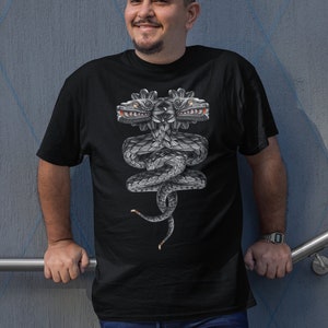 Quetzalcoatl Aztec Art Print Folk Mexico Gift Graphic Tee for Men