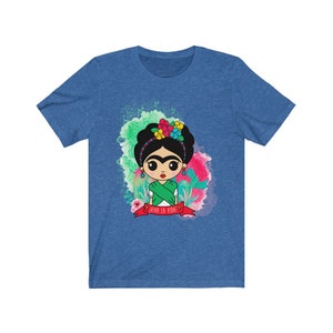 Chicas mexicanas ropa mexicana chica camisa mexican folk arte impresión arte popular México camisa méxico mujeres regalo para mujer Heather True Royal