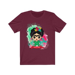 Chicas mexicanas ropa mexicana chica camisa mexican folk arte impresión arte popular México camisa méxico mujeres regalo para mujer Maroon
