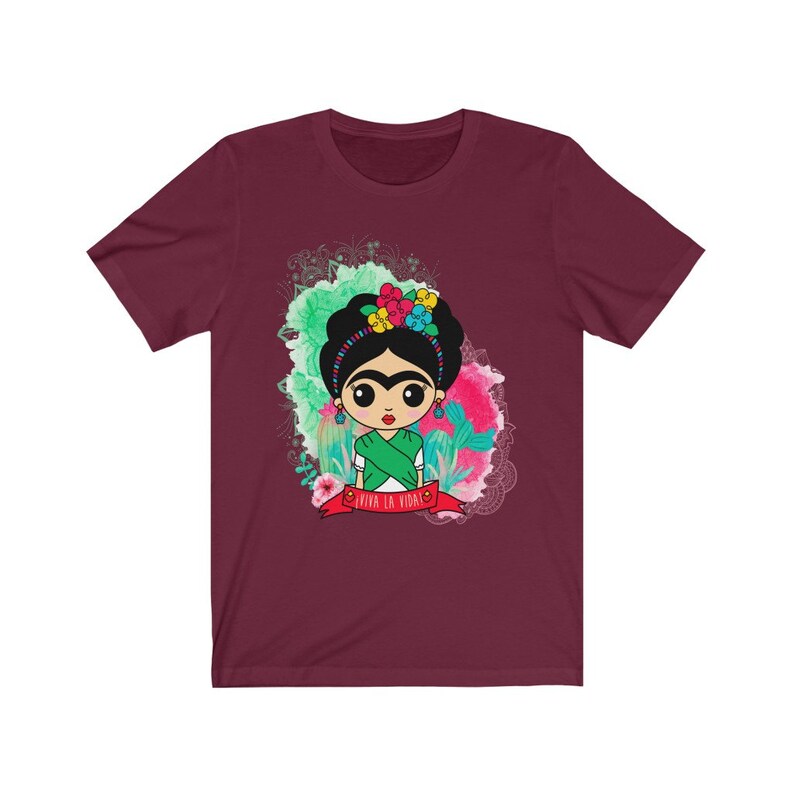 Chicas mexicanas ropa mexicana chica camisa mexican folk arte impresión arte popular México camisa méxico mujeres regalo para mujer Maroon