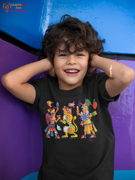 Camisa Jaguar estampado arte maya mexicana - Etsy España