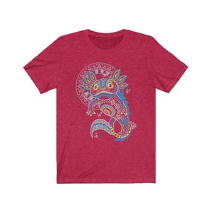 Aztec Axolotl Print Mexican T-Shirt for Men - Unique Artesanias Design