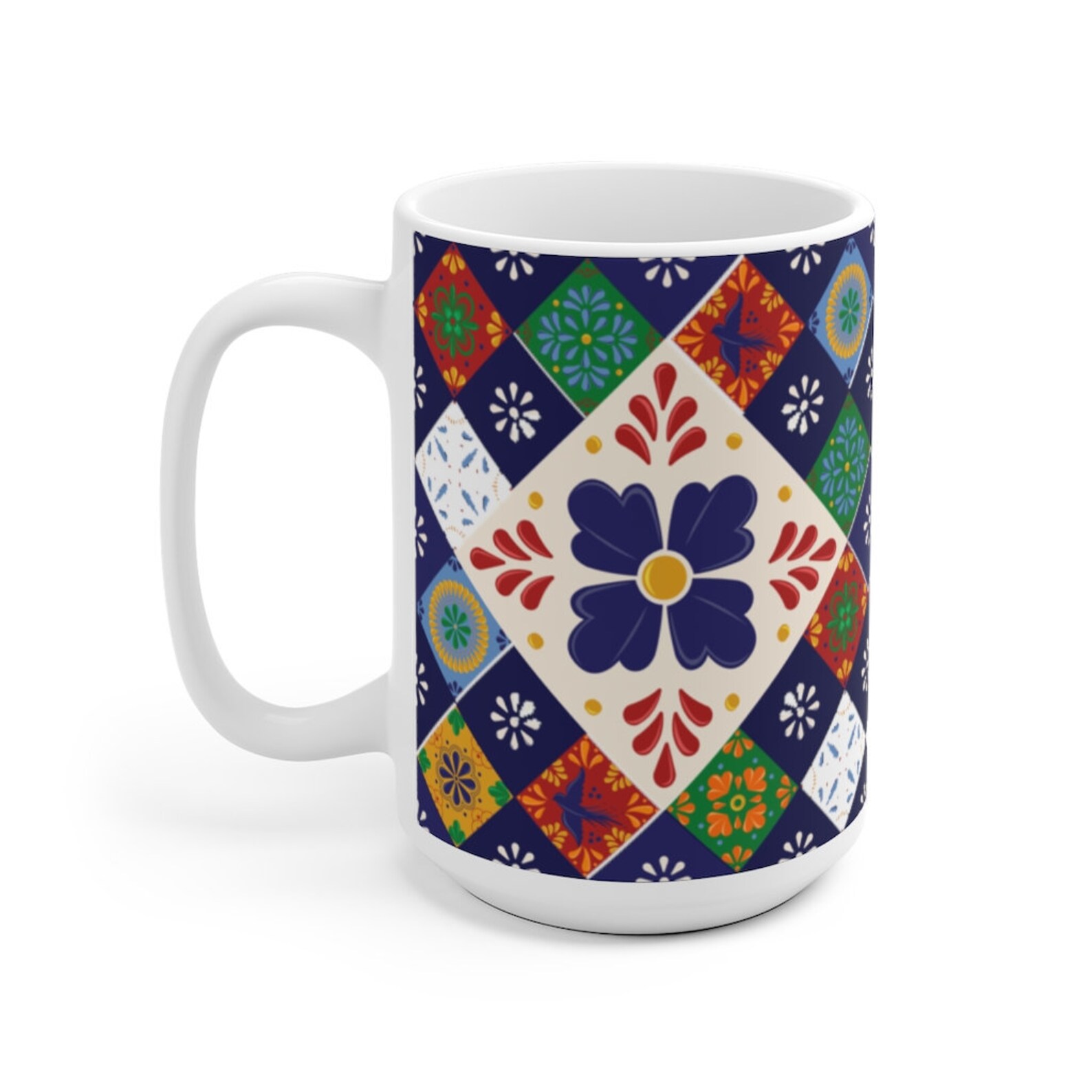 Mexican Coffee Mug Beautiful Tea Mug Hot Chocolate Mugs Long Etsy