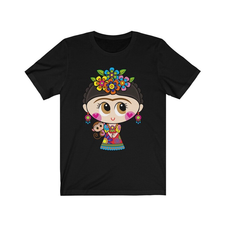 Camisa mexicana camisa mexicana mujeres muñecas mexicanas chicas mexicanas ropa arte mexicano estampado camiseta mexicana blusa mexicana Black