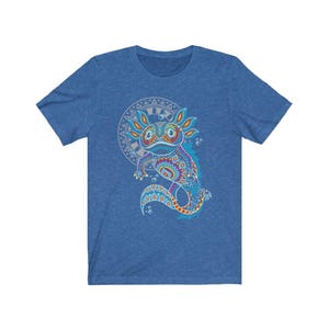 Aztec Axolotl Print Mexican T-Shirt for Men - Unique Artesanias Design