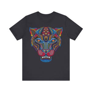 Unique Huichol Jaguar Art Mexican Vintage Graphic Plus Size Aztec T-shirt