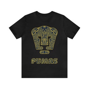 Aztec Art Print Mexican Futbol Shirt for Men - Liga MX Soccer Tee Black