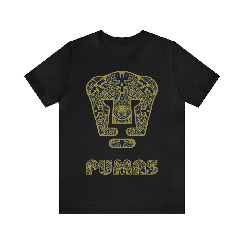 Aztec Art Print Mexican Futbol Shirt for Men - Liga MX Soccer Tee Black