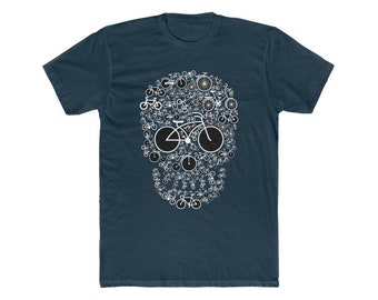 【関税・送料込】Distressed skull rider printed t-shirts-1166 ghost-cool-skull-rider-biker-
