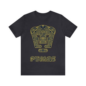 Aztec Art Print Mexican Futbol Shirt for Men - Liga MX Soccer Tee Dark Grey