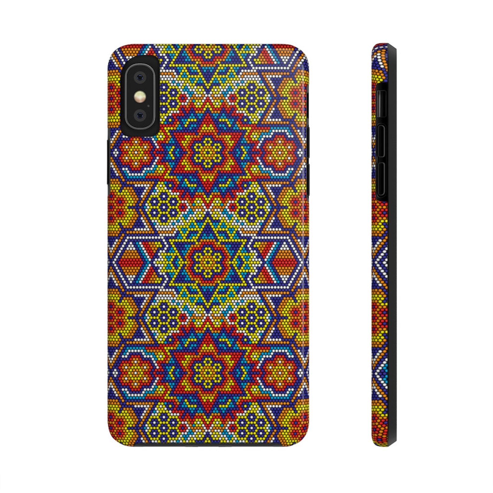 Tough phone case huichol art mexican case custom iphone 11 Etsy