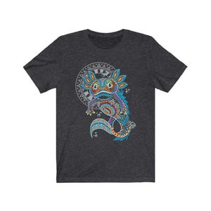 Aztec Axolotl Print Mexican T-Shirt for Men - Unique Artesanias Design