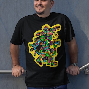 Aztec Mexican Art T-Shirt: Stylish Cultural Heritage Print for Men - Unique Gift Idea
