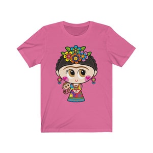 Camisa mexicana camisa mexicana mujeres muñecas mexicanas chicas mexicanas ropa arte mexicano estampado camiseta mexicana blusa mexicana Charity Pink