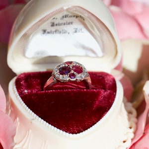 Victorian Rose Cut Ruby and Diamond Ring