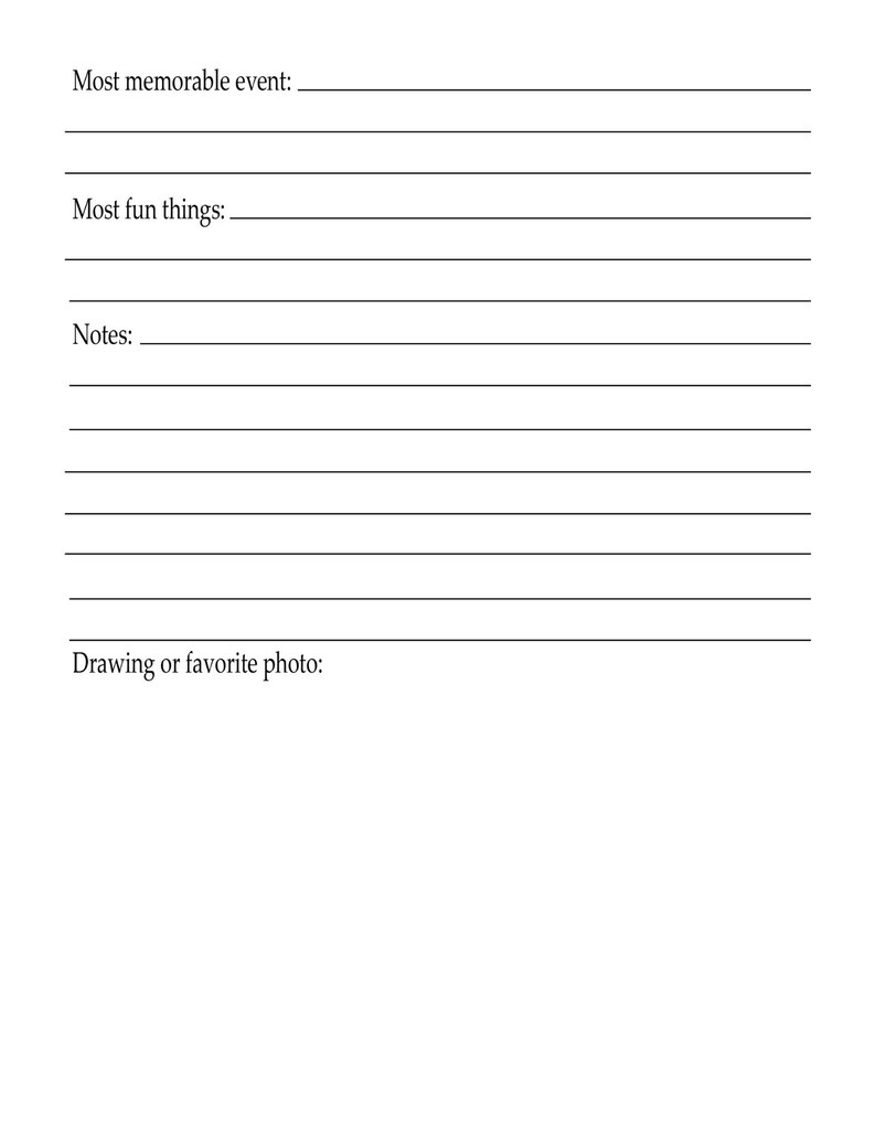 Camping Journal/ Family RV Travel Logbook / Memory Book Notes Etsy