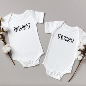 Twin Onesies®, Plot Twist twin onesies®, Funny Twin Onesies® , Cute Twin Onesies®, personalize onesies®, cute onesie® ,baby shower,baby gift