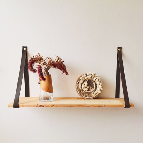 Leather Shelf Brackets Leather Straps for Shelf Wall Hanging Etsy Canada