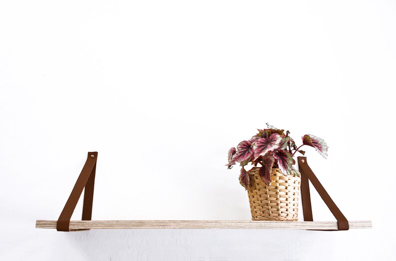 Floating Shelves Leather Shelf Straps Floating Shelf Etsy