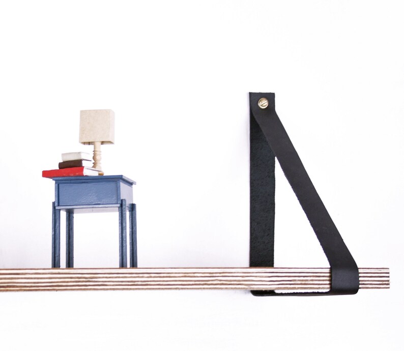 Shelf Brackets Leather Shelf Straps Floating Shelf Bracket Etsy