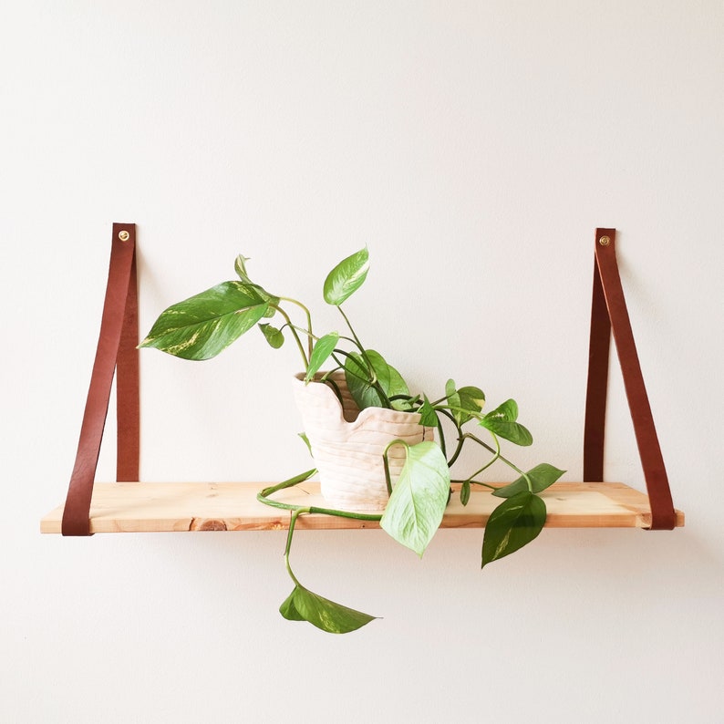 Shelf Brackets Leather Shelf Straps Floating Shelf Bracket Etsy