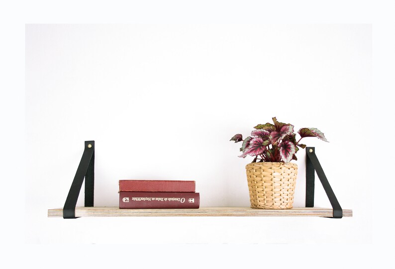 Shelf Brackets Leather Shelf Straps Floating Shelf Bracket Etsy