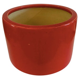 1960s Red Glazed Planter or Cachepot