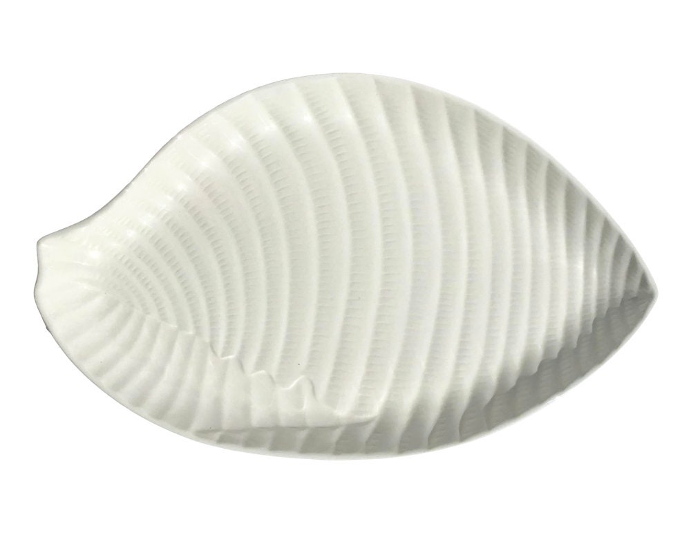 Large Shell Platter Large White Ceramic Shell Serving Platter - Etsy