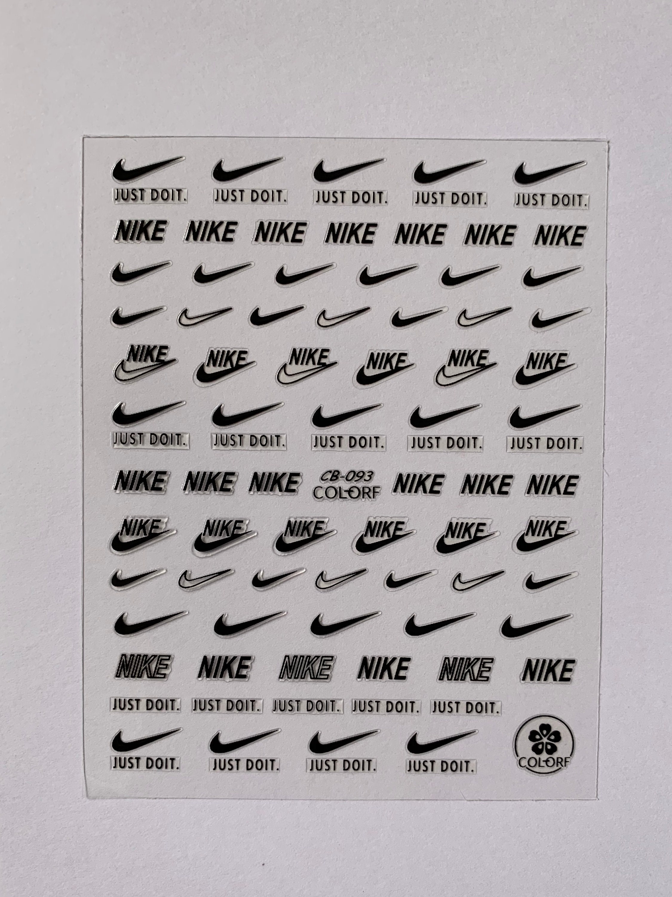Mil millones Receptor comerciante Nike Sports Logo Adhesive Nail Stickers Nail Decals 3.25in - Etsy