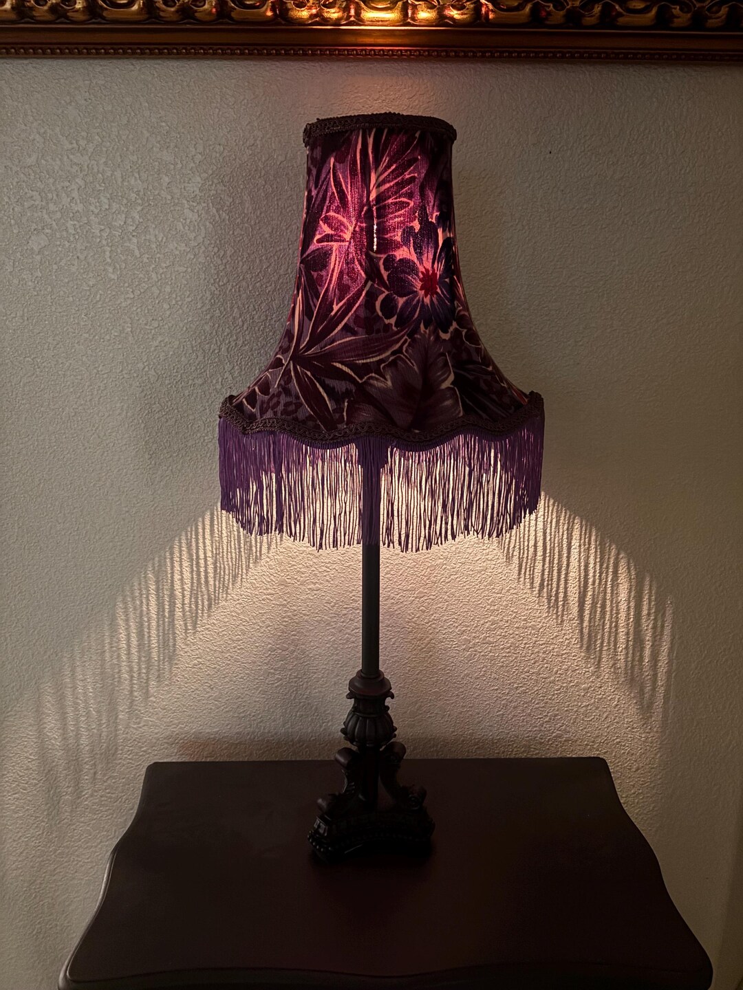 Purple Tiki Fringe Lampshade - Etsy