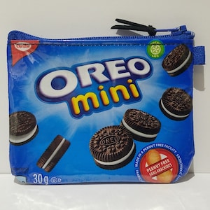 Pochette zippée recyclée OREO, sac zippé recyclé, porte-monnaie, trousse à maquillage, étui à lunettes, organiseur, livraison gratuite au Canada