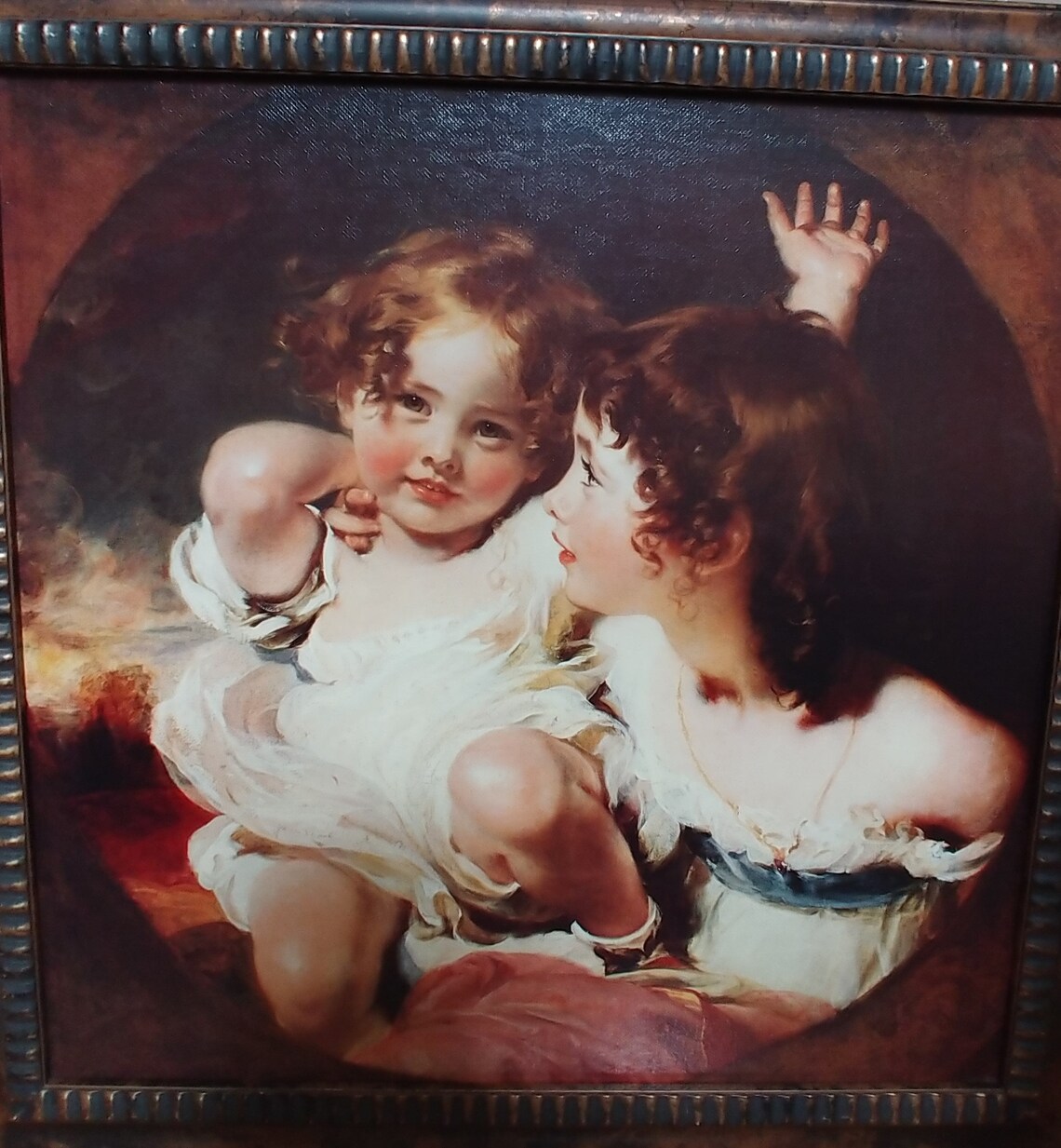 Beautiful Framed Print On Canvas The Calmady Children Sir Etsy