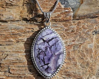 Tiffany Stone Pendant set in Sterling Silver