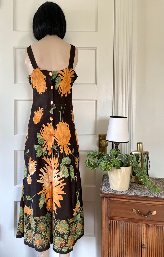 70s 80s  Halter Top Maxi Dress/Floral Maxi Dress/… - image 6