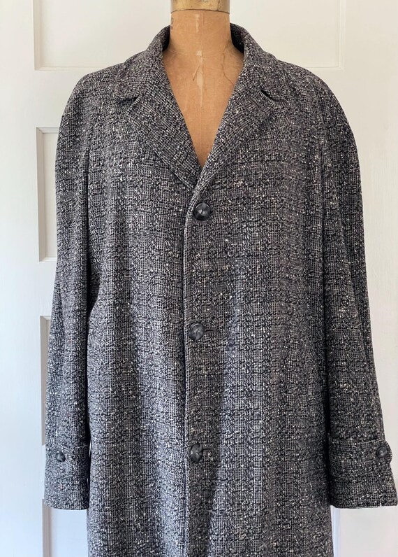 1950s Mens Wool Tweed Overcoat Fall Outerwear Coat main image 1