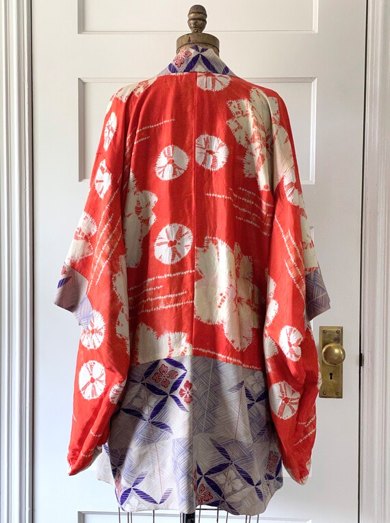 Vintage Silk Japanese Shibori Haori Kimono/Tradit… - image 7