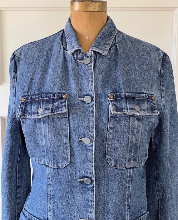 Vintage 90s Denim Jacket/90s Democracy Jean Jacke… - image 1