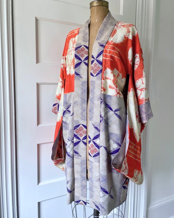 Vintage Silk Japanese Shibori Haori Kimono/Tradit… - image 6