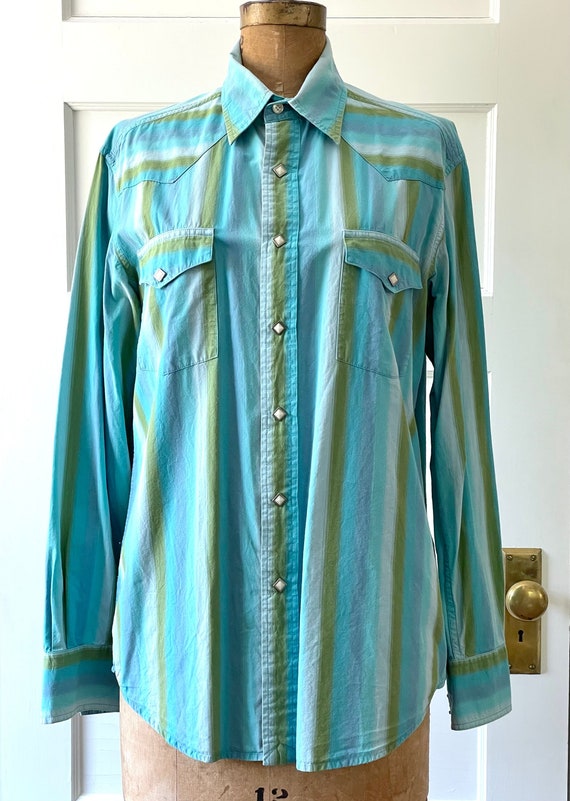 Vintage LUCKY BRAND DUNGAREES Ombre Western Shirt/