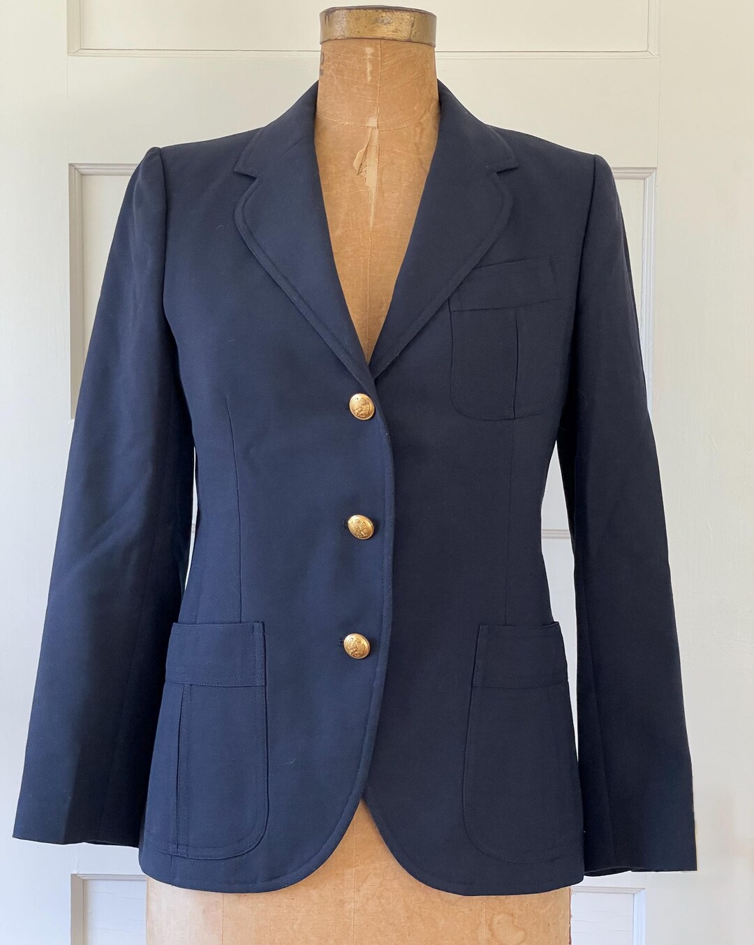 70s navy blue blazer