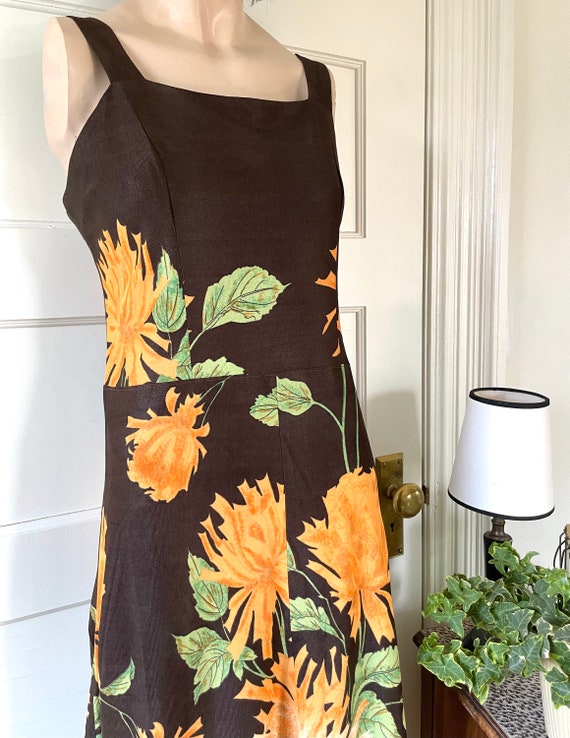 70s 80s  Halter Top Maxi Dress/Floral Maxi Dress/… - image 2