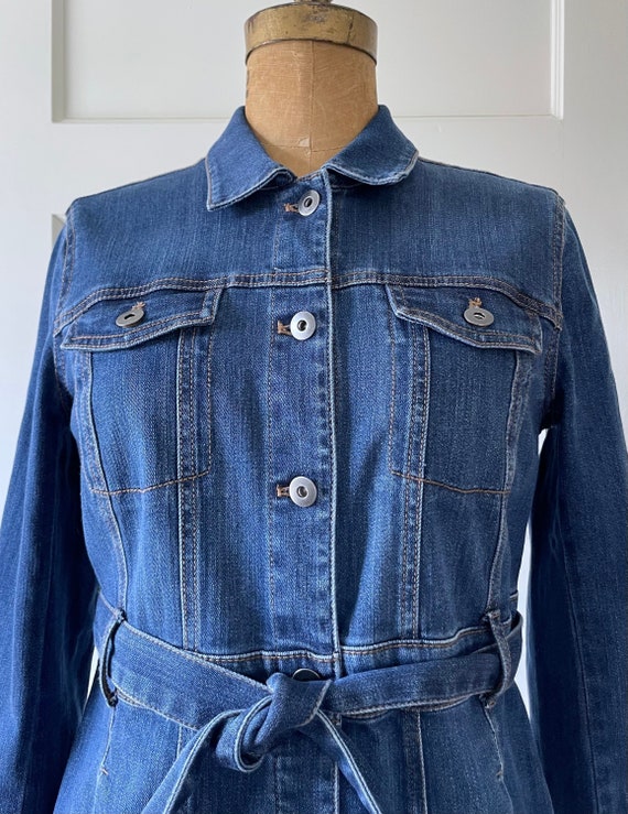 Vintage J. Jill Denim Jacket/Long Denim Jacket/Wom