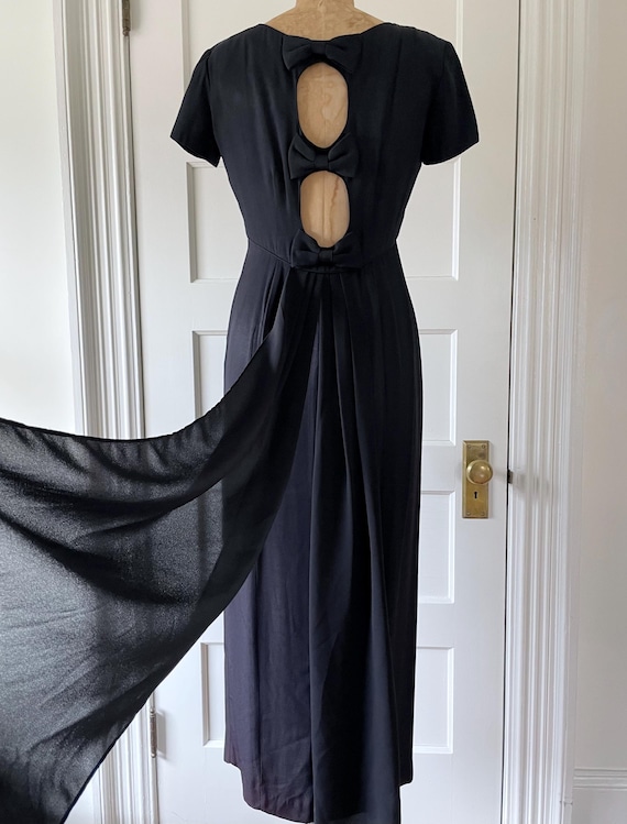 Vintage 70's Black Evening Maxi Dress/JEFFREY and… - image 6