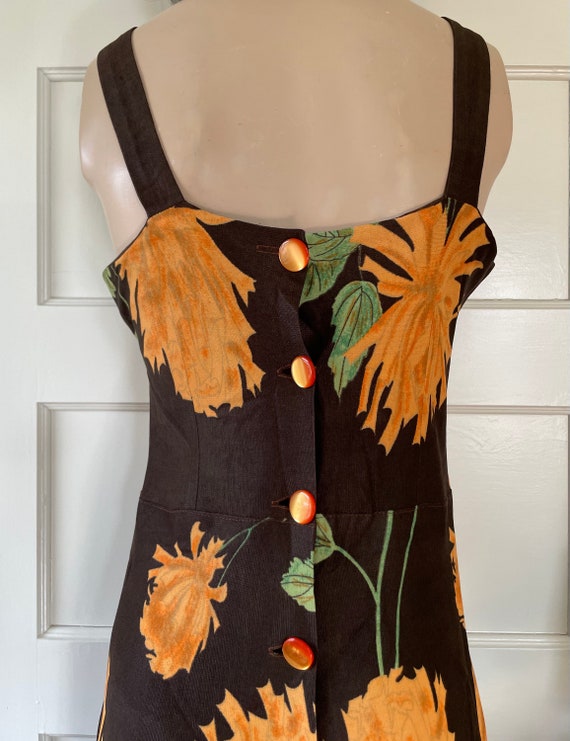 70s 80s  Halter Top Maxi Dress/Floral Maxi Dress/… - image 4