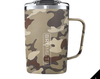 Custom Engraved Toddy 16oz Leak Proof Mug - FOREST CAMO - Insulated Stainless for Coffee, Tea, Wine, Beer & Cocktails