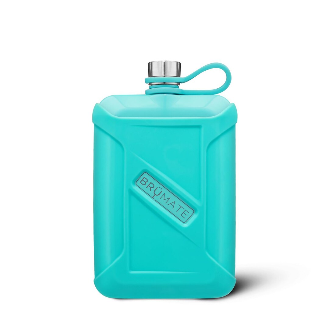 Laser Engraved Brumate Liquor Canteen 8oz Flask Aqua Leak Etsy