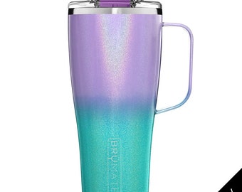 Custom Engraved Toddy XL 32 oz Leak Proof Mug - GLITTER MERMAID - Insulated Stainless for Coffee, Tea, Wine, Beer & Cocktails