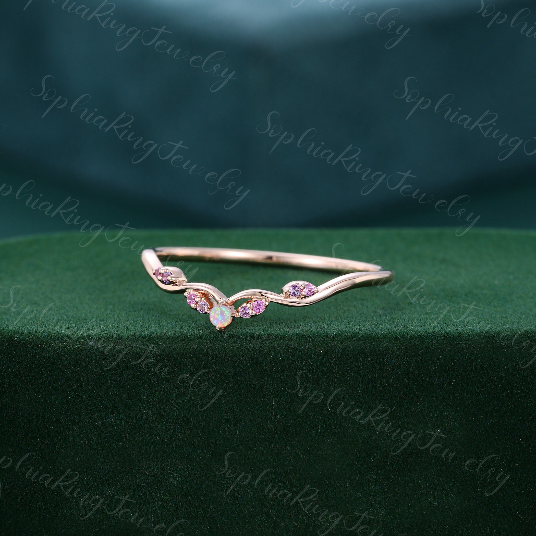 Geschwungener Ring Unikat Rosegold Trauring Vintage Rosa